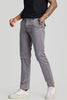 Grey Zipper Pocket Slim Fit Chinos