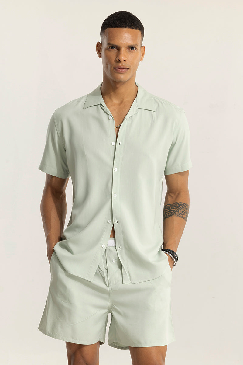 Buy Men's Solidoa Light Green Co-Ords Online | SNITCH