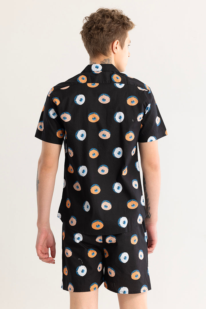 Donutonic Black Printed Co-ords