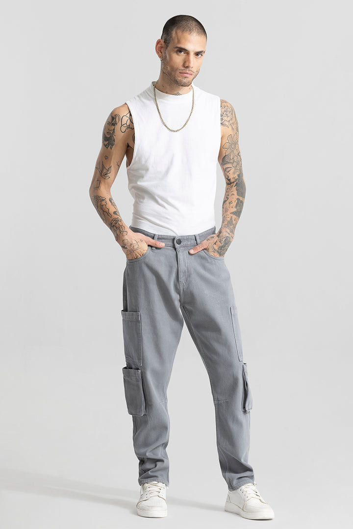 Void Grey Baggy Fit Jeans