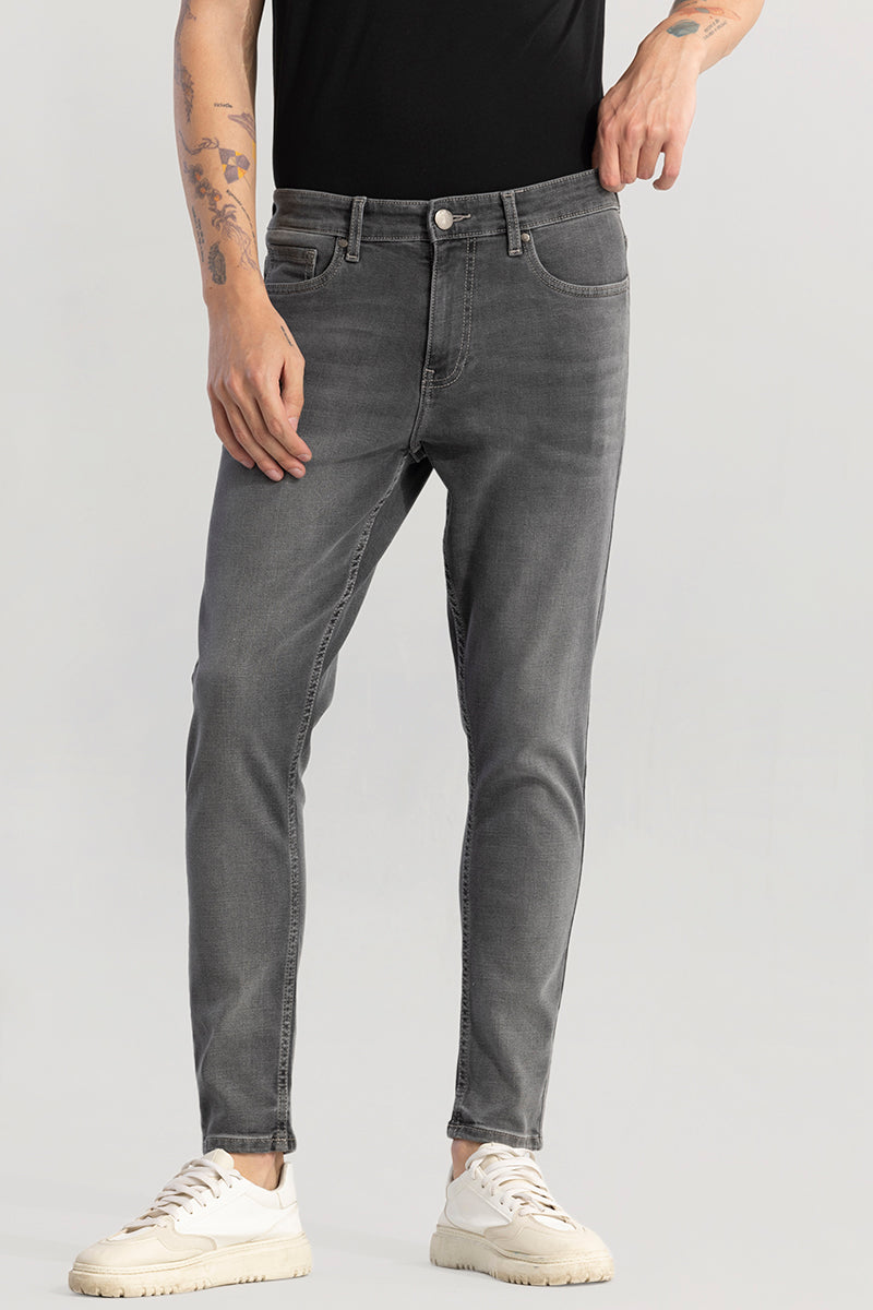 Buy Men's Rocco Ash Grey Skinny Fit Jeans Online | SNITCH