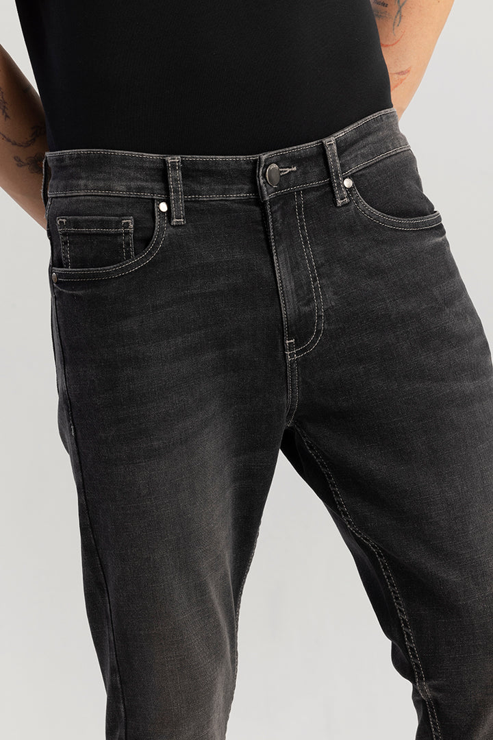 Rocco Washed Black Skinny Fit Jeans