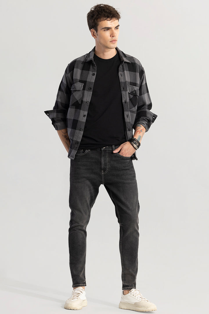 Rocco Washed Black Skinny Fit Jeans