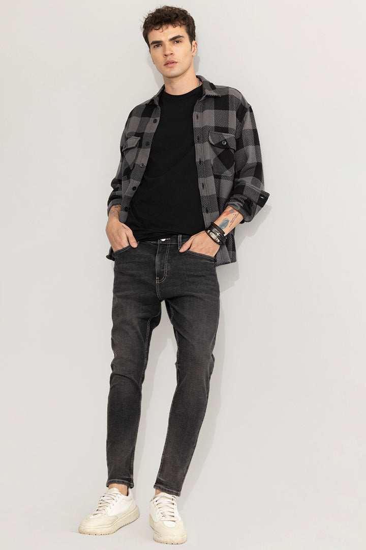 Rocco Washed Black Skinny Fit Jeans