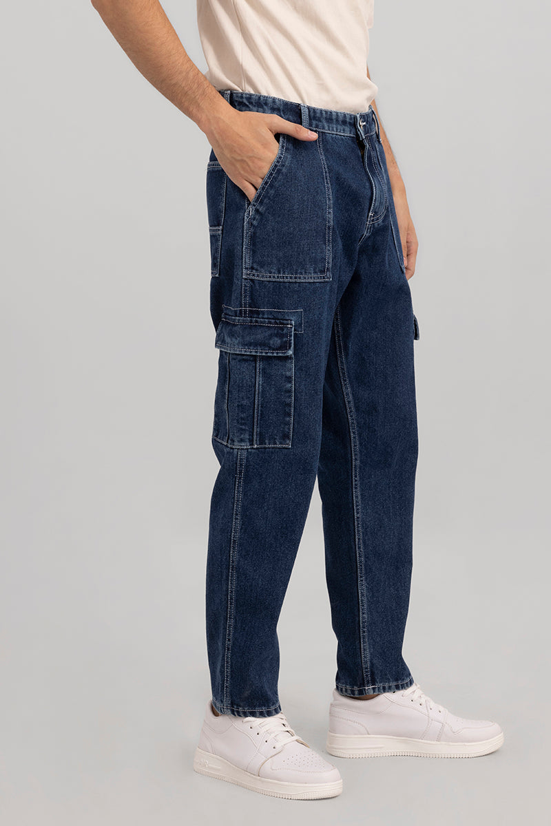 Mid Blue Baggy Fit Jeans