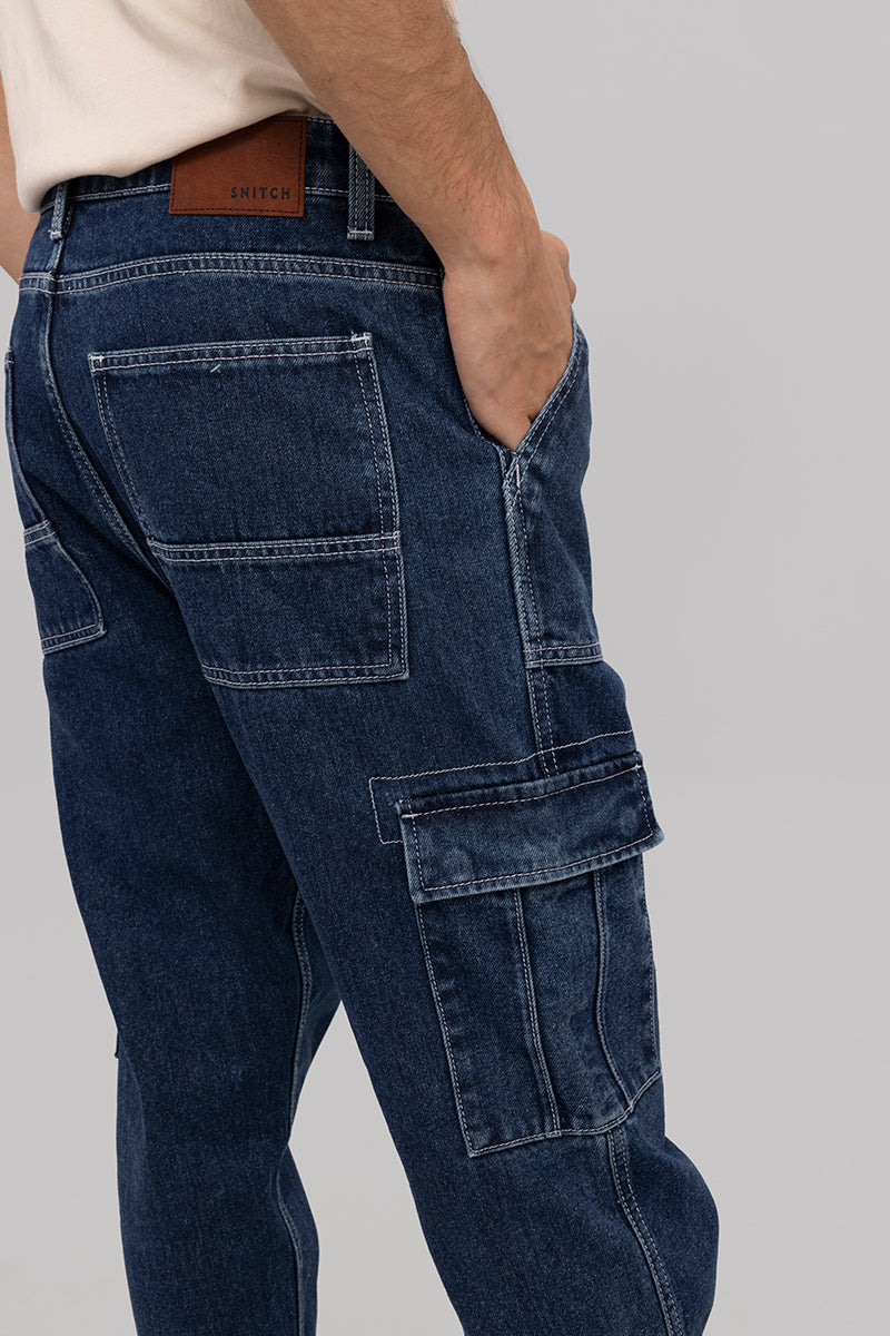 Mid Blue Baggy Fit Jeans