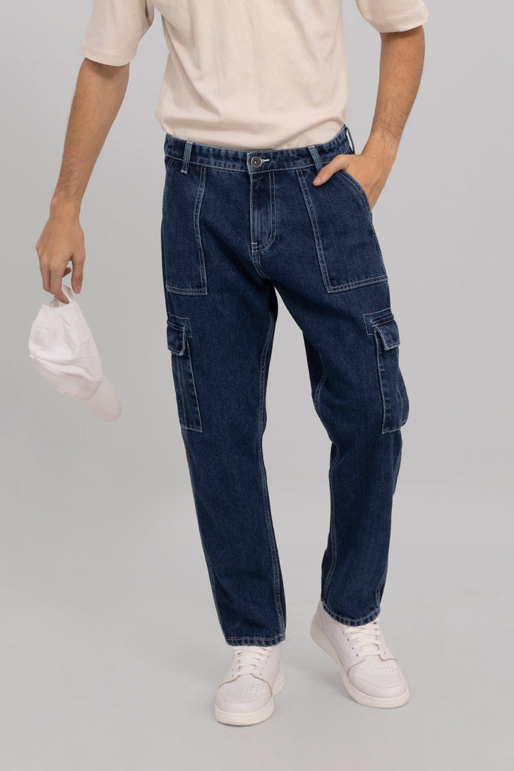 Mid Blue Baggy Fit Jeans