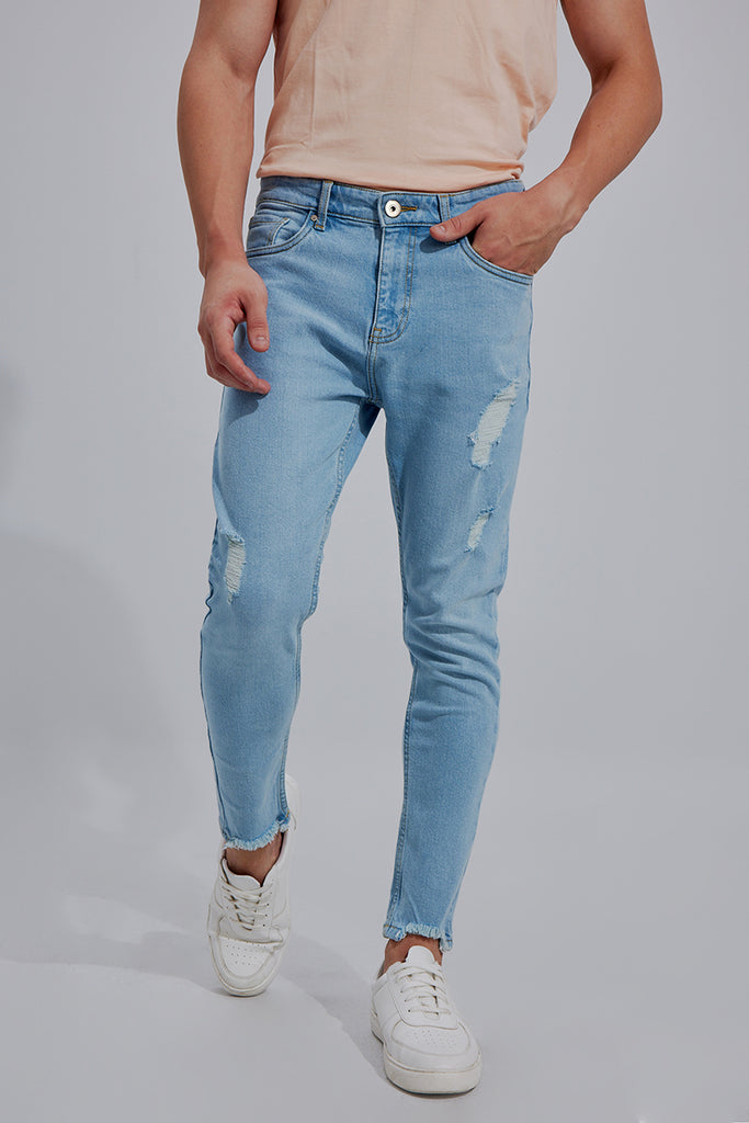 Casual Jeans In Indigo Buff Fit Tide