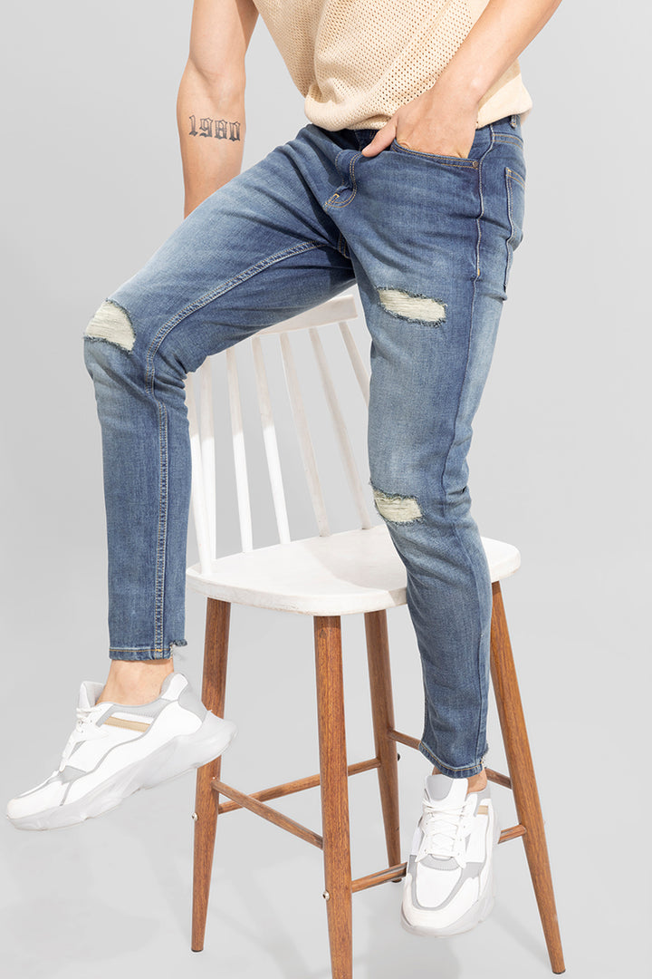 Cross Fraye Pebble Blue Skinny Jeans