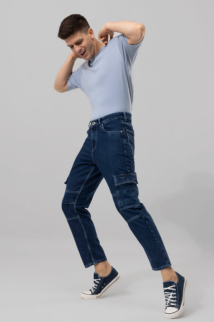 Buzzer Blue Cargo Baggy Jeans