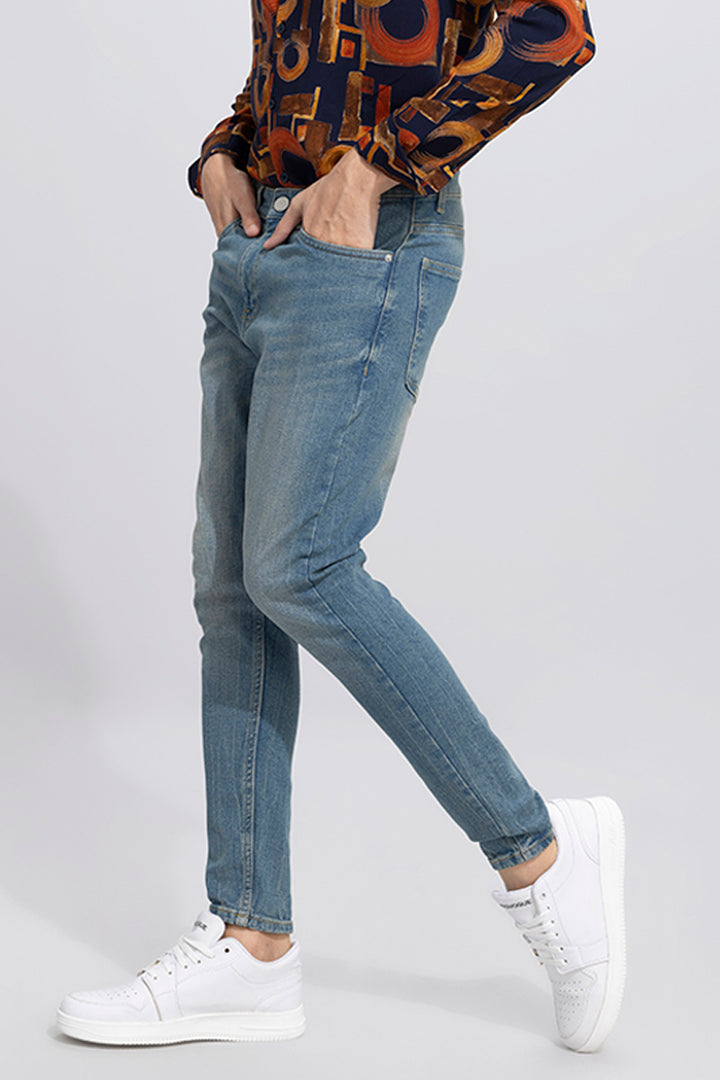 Vasper Steel Blue Skinny Jeans