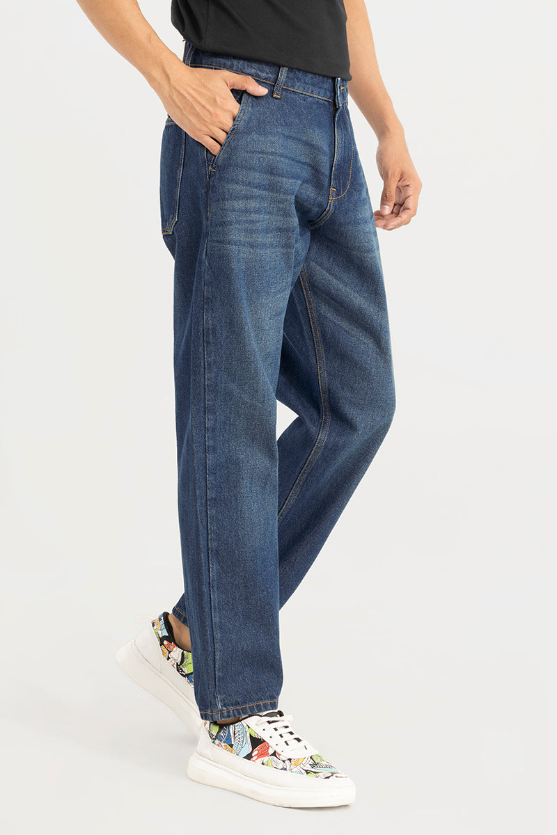 Buy Mens Zappy Blue Basic Baggy Jeans Online Snitch 3034