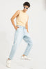 Zappy Sky Blue Basic Baggy Jeans