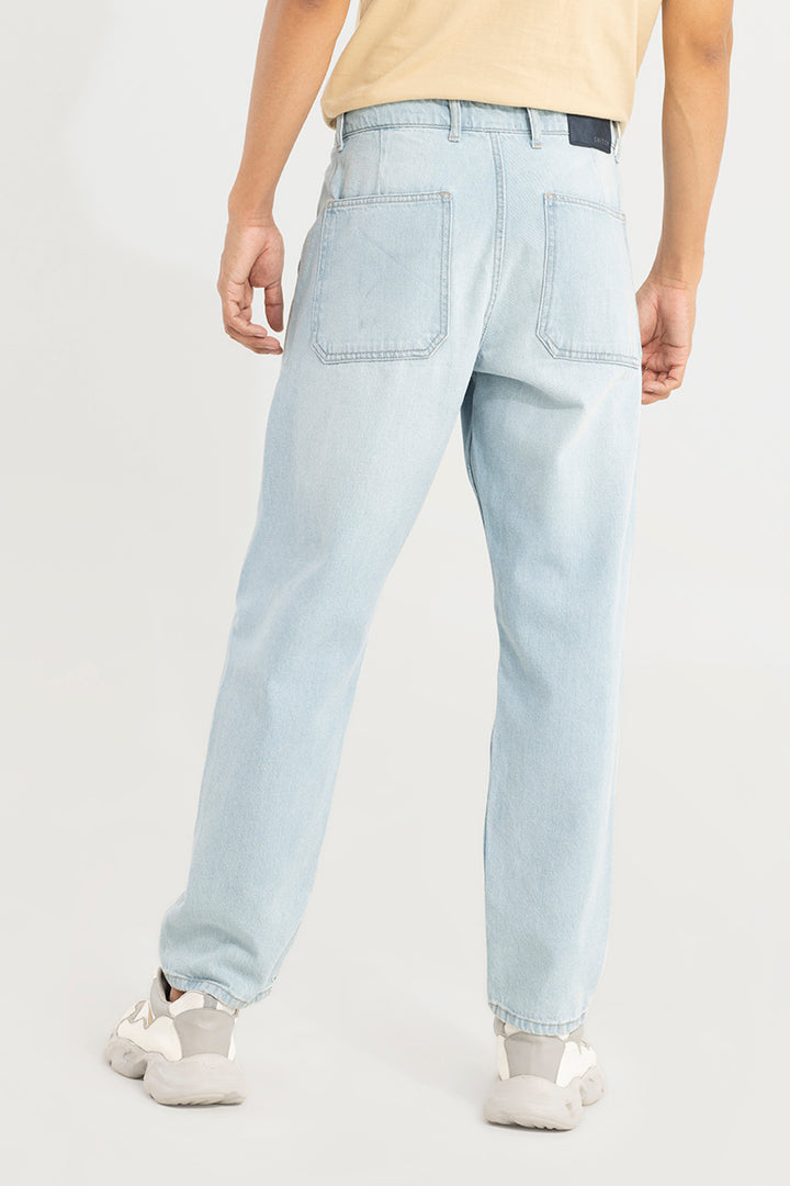 Zappy Sky Blue Basic Baggy Jeans