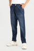 Zappy Mid Blue Basic Baggy Jeans