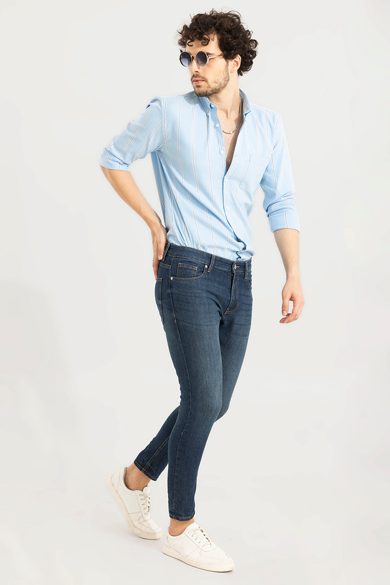 Oceanic Whiskered Blue Skinny Jeans