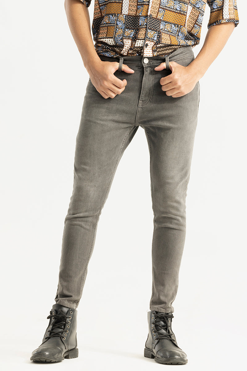 Shadowed Grey Skinny Jeans