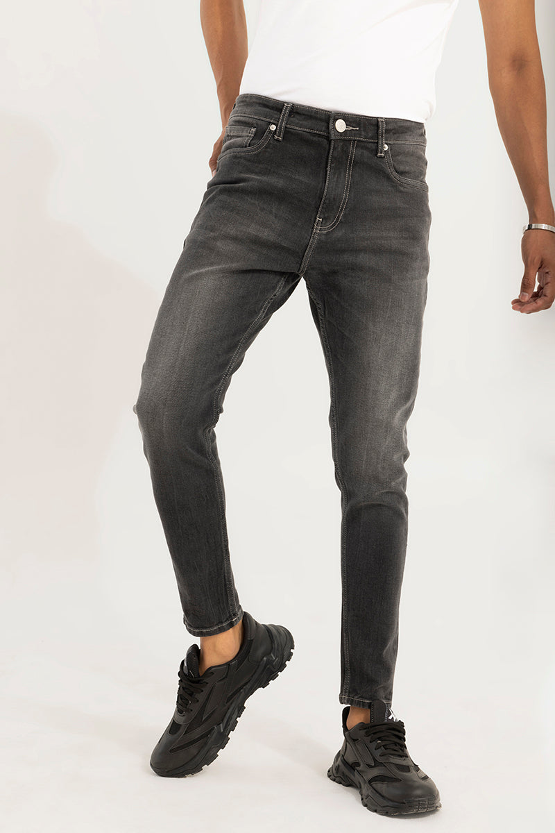 Shadowed Washed Black Skinny Jeans