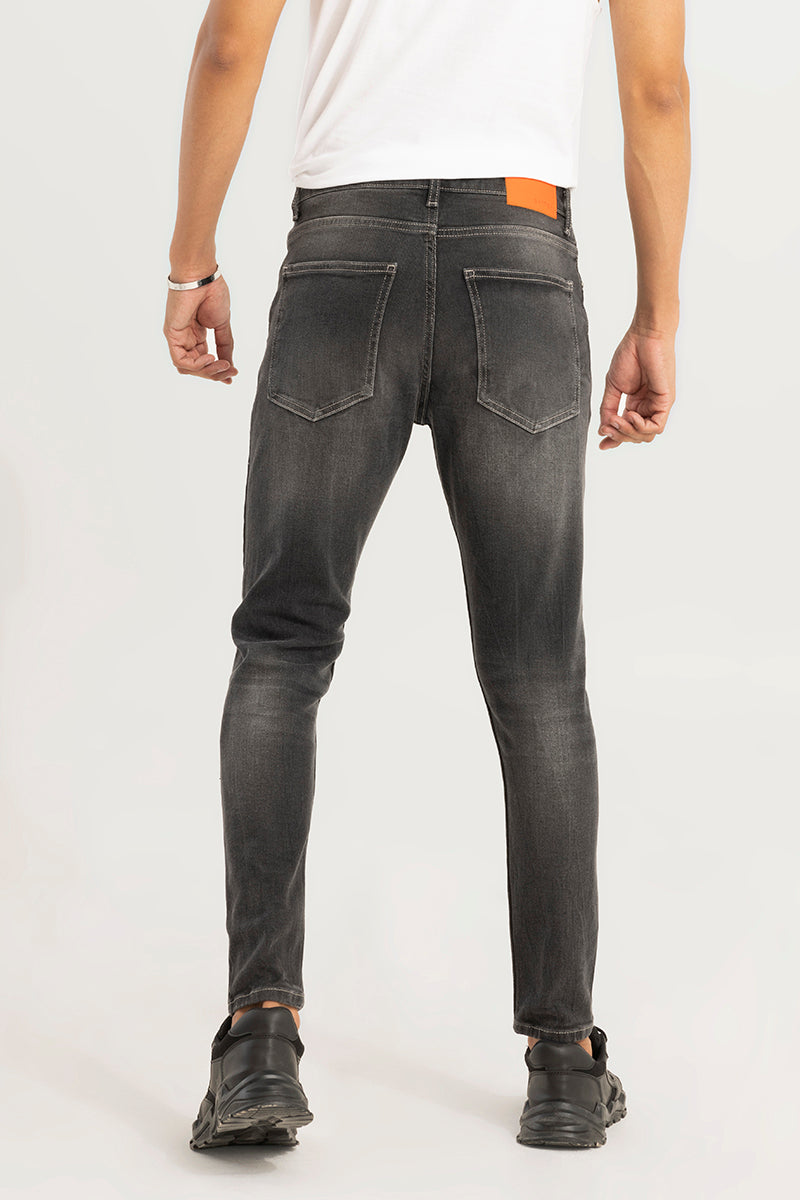 Shadowed Washed Black Skinny Jeans