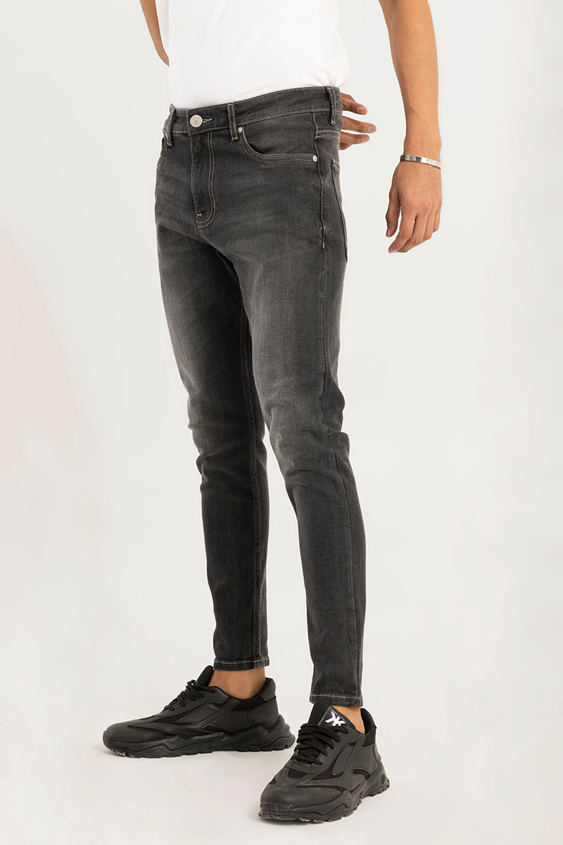 Shadowed Washed Black Skinny Jeans