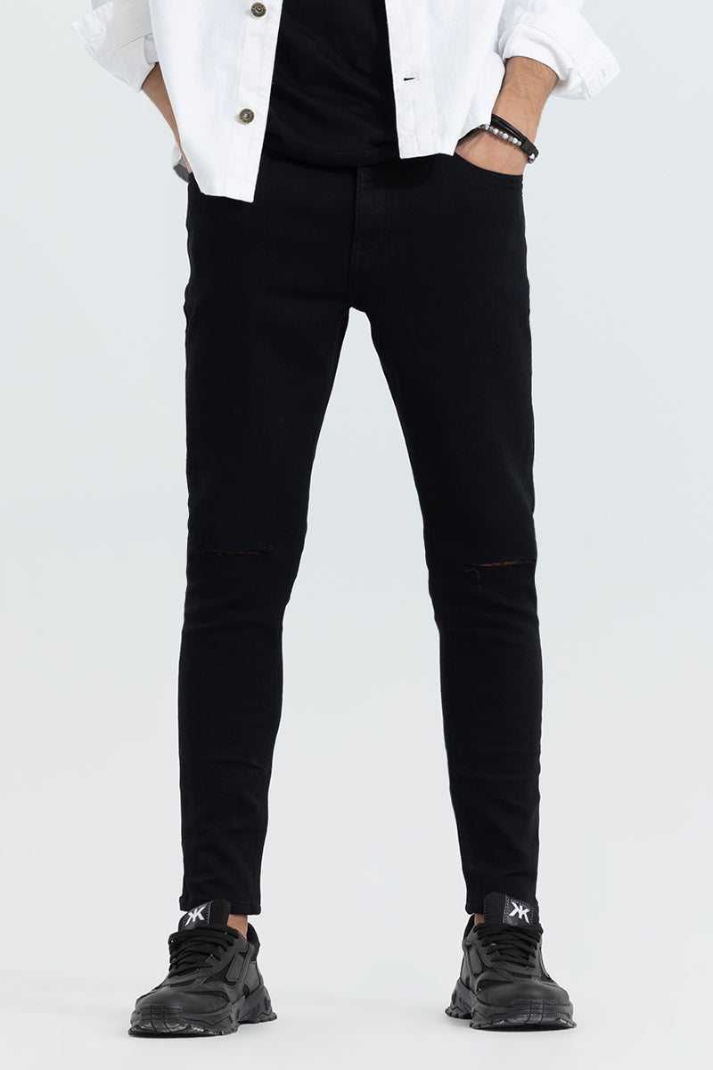 Vote-skinny Trousers- black jeans- Ripped knees – Vote Store