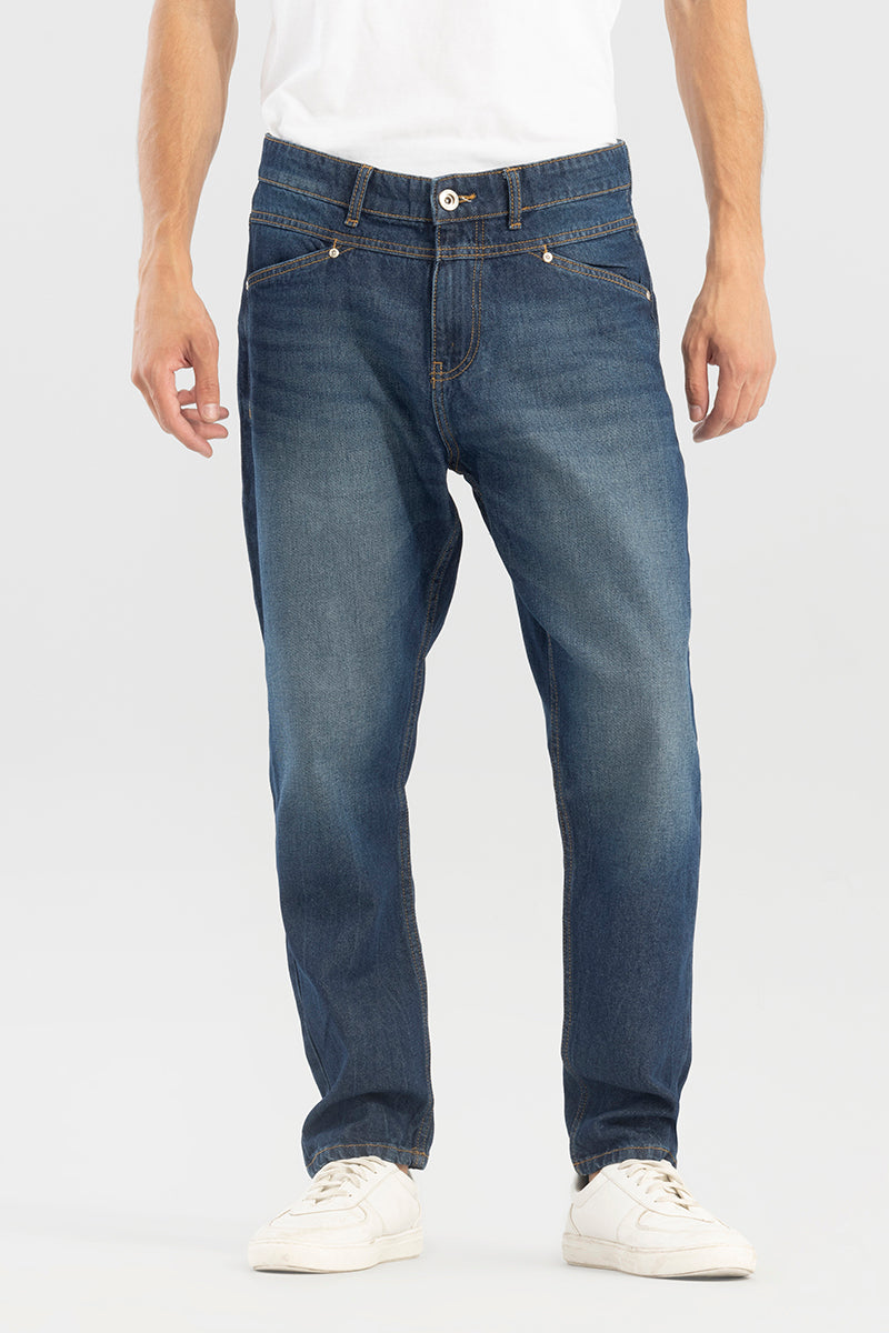 Waggish Mid Blue Baggy Fit Jeans