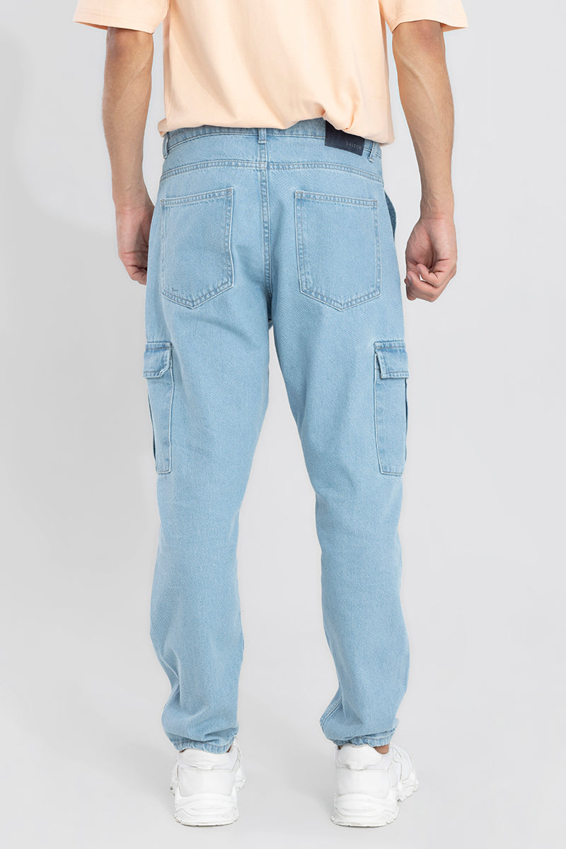 Dawn Sky Blue Baggy Fit Jeans