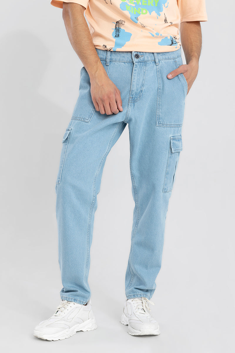 Dawn Sky Blue Baggy Fit Jeans