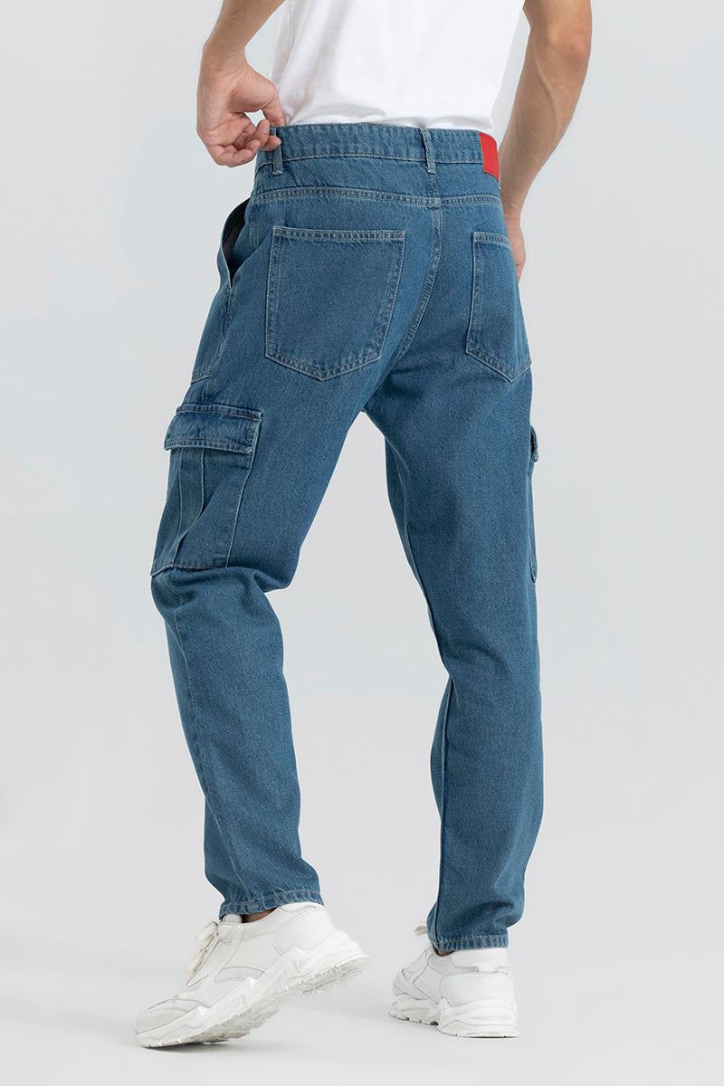 Dawn Mid Blue Baggy Fit Jeans