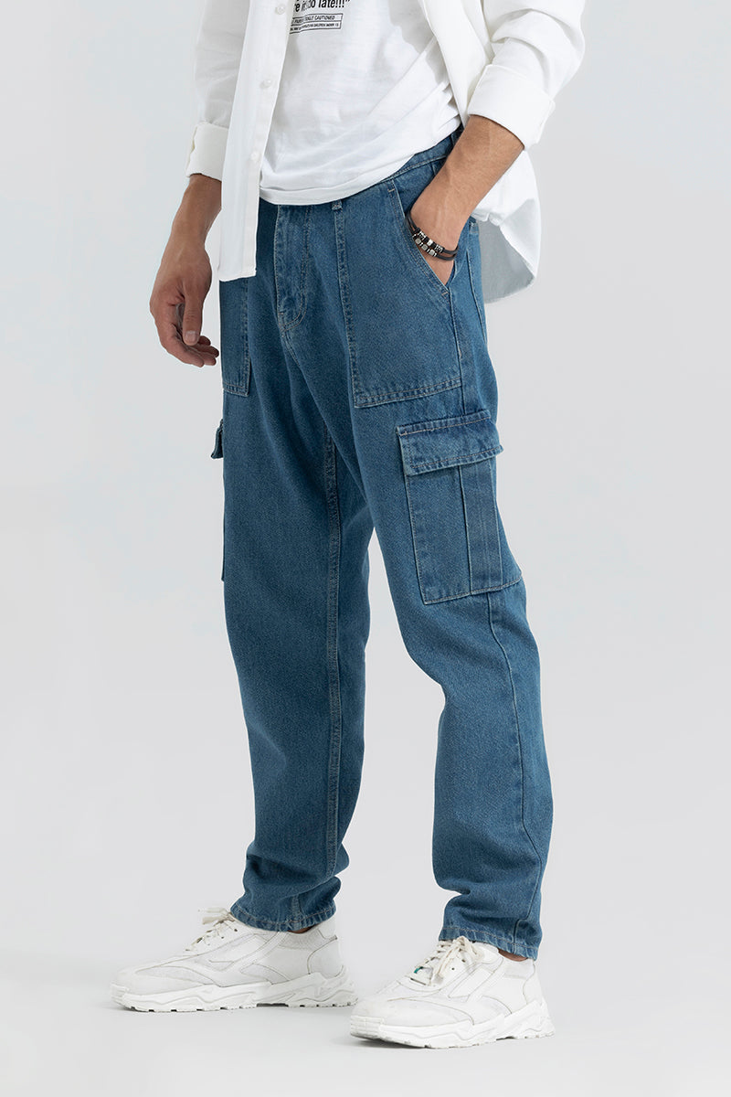 Dawn Mid Blue Baggy Fit Jeans