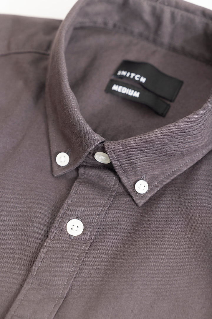 Ivory Embrace Dark Grey Oxford Shirt