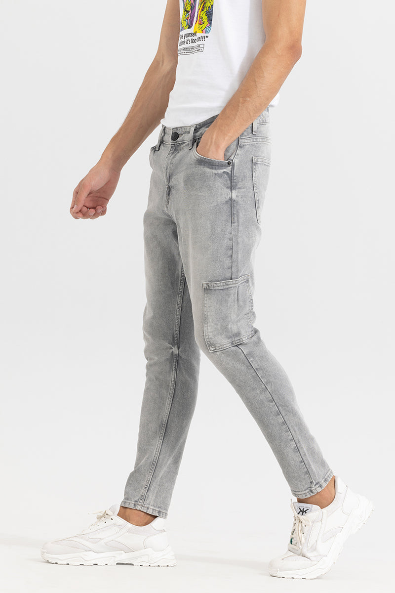 Avik Pebble Wash Grey Skinny Jeans