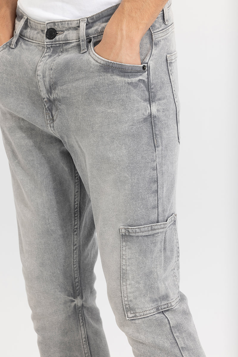 Avik Pebble Wash Grey Skinny Jeans