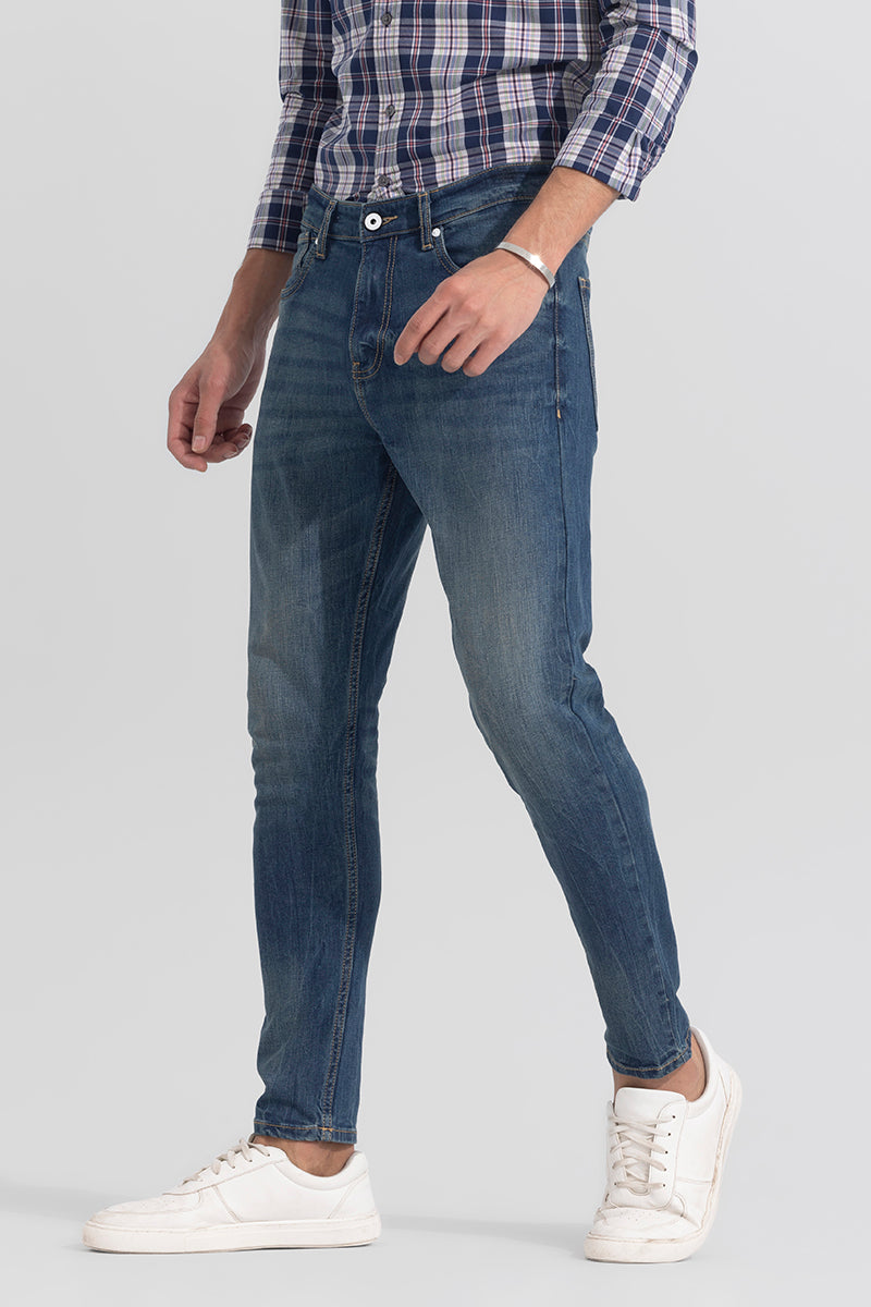 Kenni Whiskered Blue Skinny Jeans