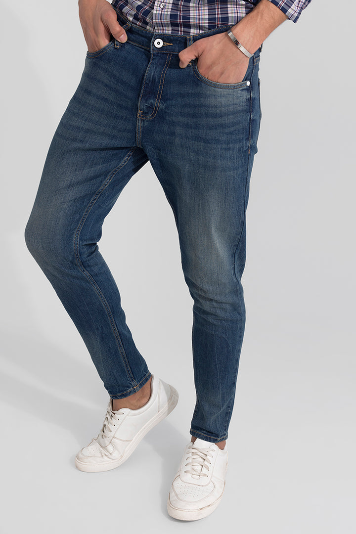 Kenni Whiskered Blue Skinny Jeans