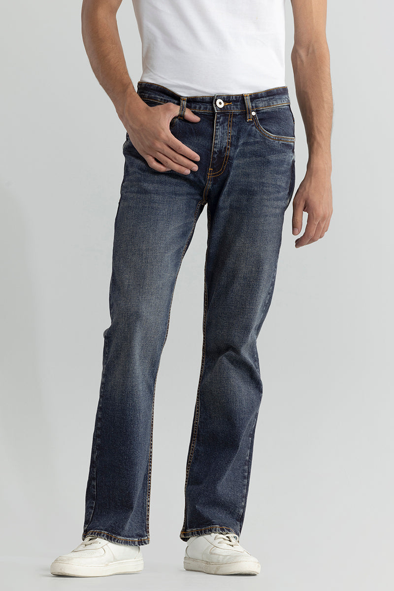 Delta Pebble Blue Bootcut Jeans