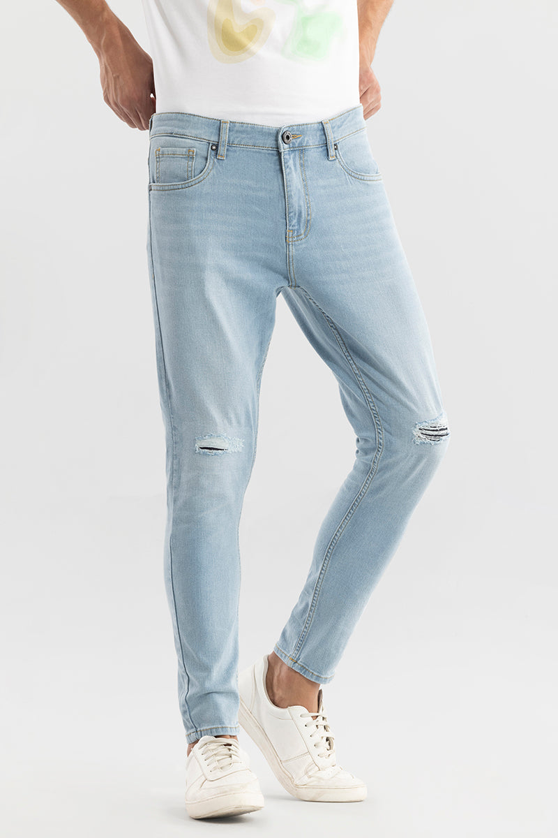 Ice Blue High Rise Skinny Ankle Jeans, Button at Rs 320/piece in New Delhi