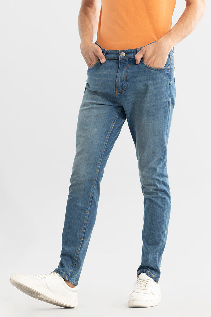 Wispy Ocean Blue Slim Fit Jeans