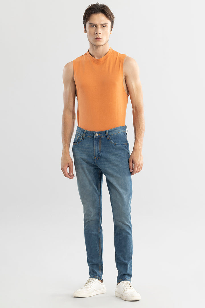 Wispy Ocean Blue Slim Fit Jeans