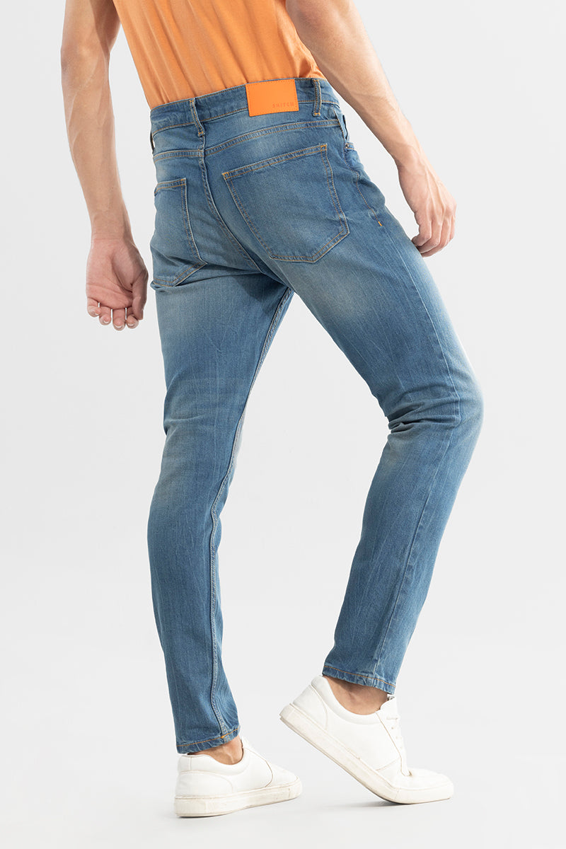 Wispy Ocean Blue Slim Fit Jeans