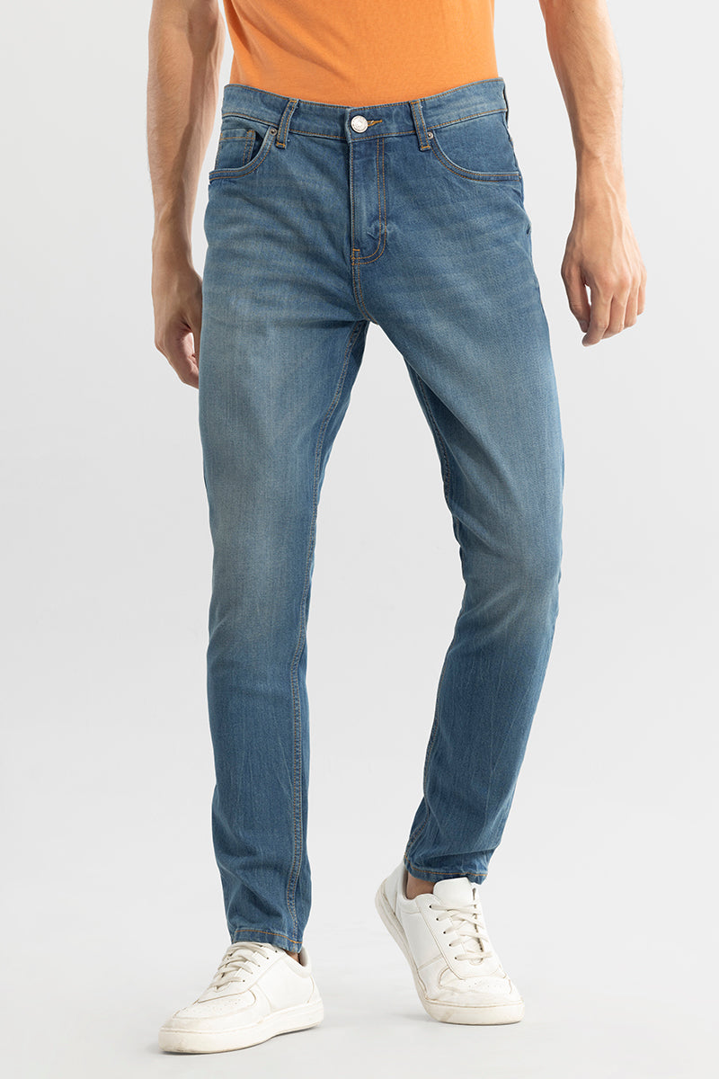 Wispy Ocean Blue Slim Fit Jeans