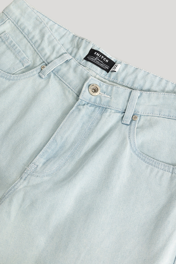 Buzzer Ice Blue Baggy Fit Jeans