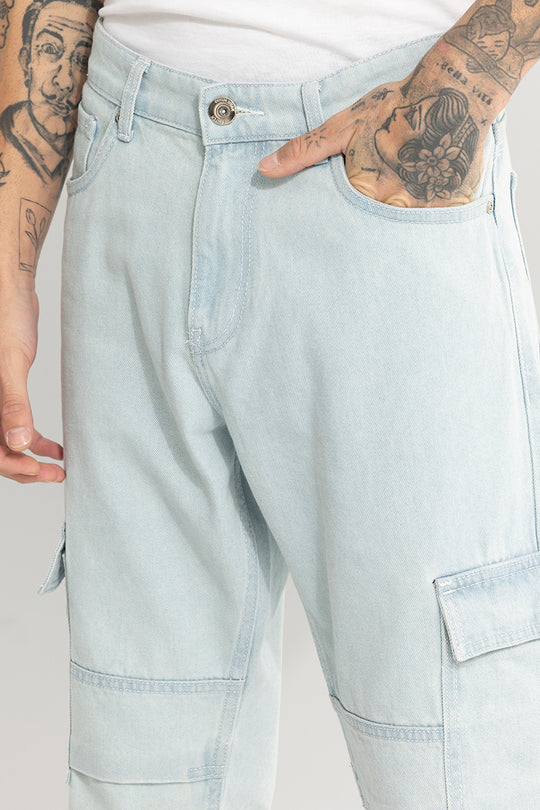 Buy Mens Buzzer Ice Blue Baggy Fit Jeans Online Snitch 8704