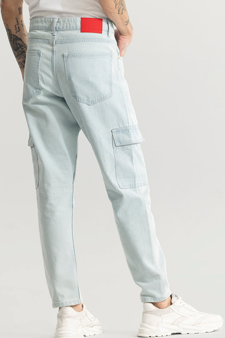 Buzzer Ice Blue Baggy Fit Jeans