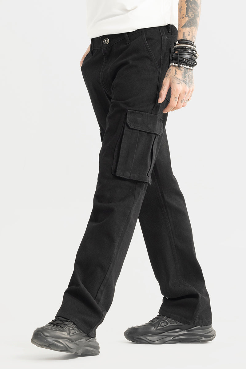 Stego Black Straight Fit Jeans