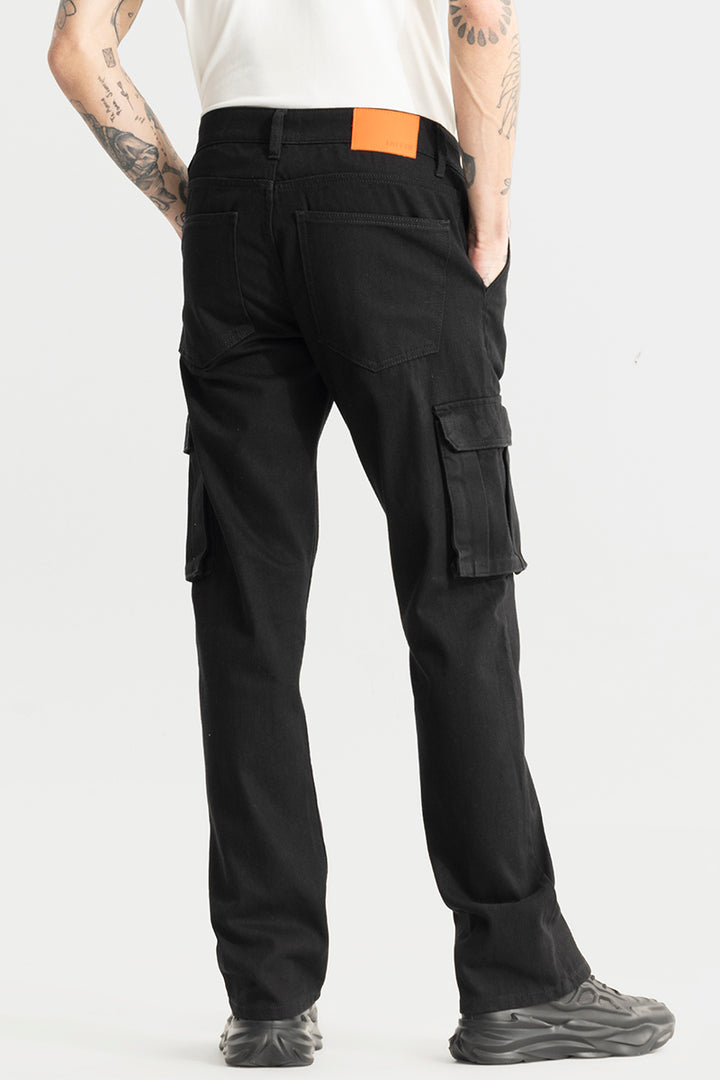 Stego Black Straight Fit Jeans