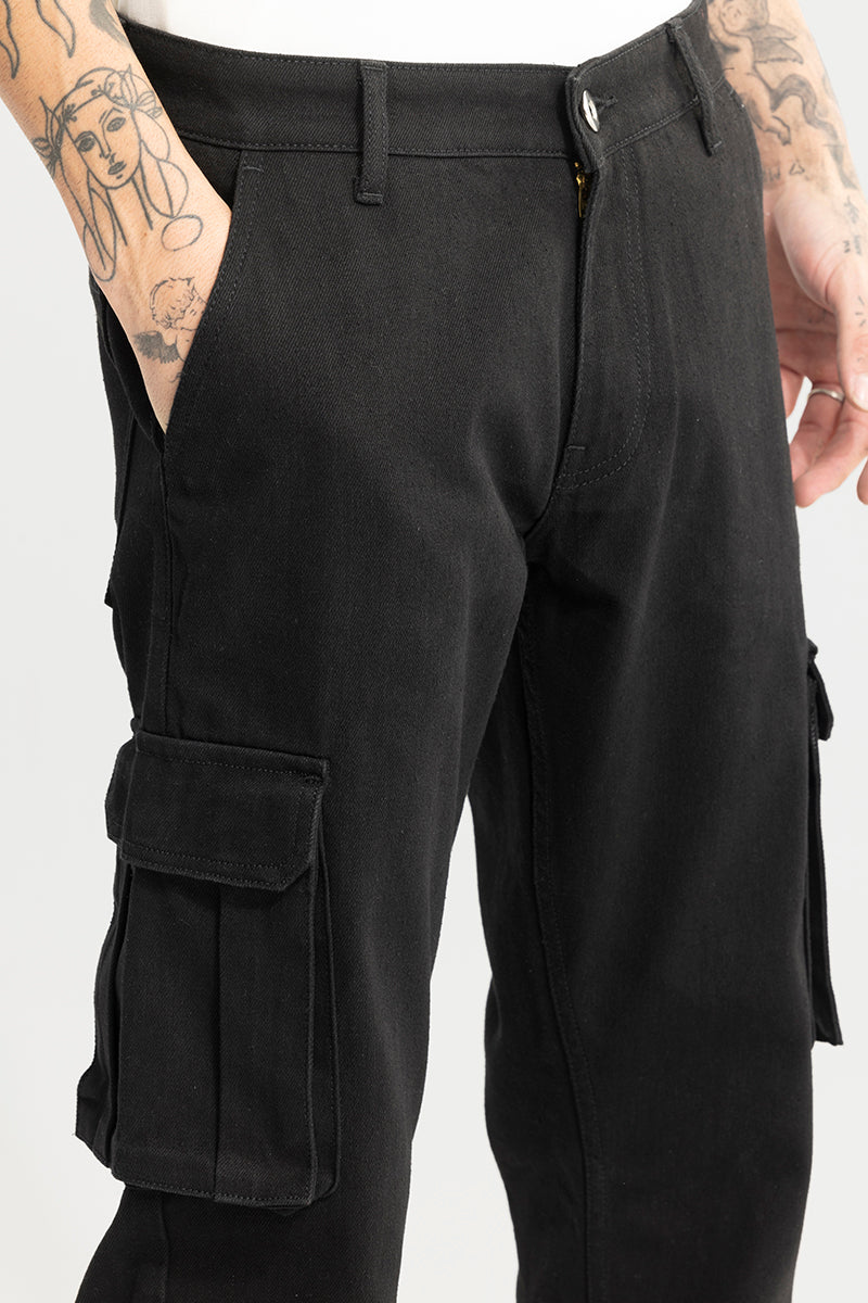 Stego Black Straight Fit Jeans