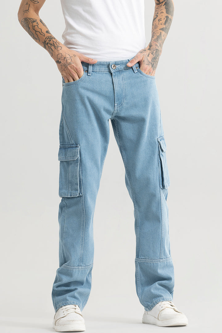 Sphinx Ice Blue Straight Fit Jeans