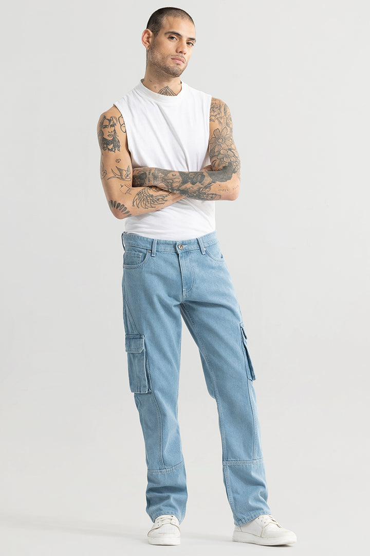 Sphinx Ice Blue Straight Fit Jeans