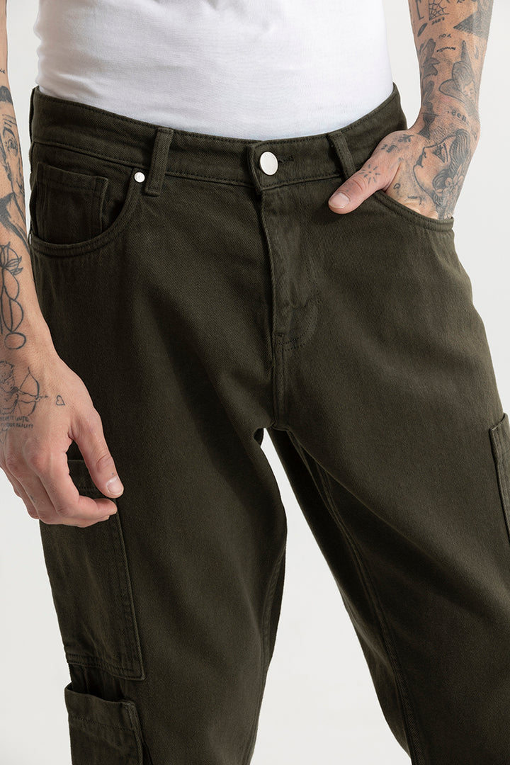 Void Olive Baggy Fit Jeans